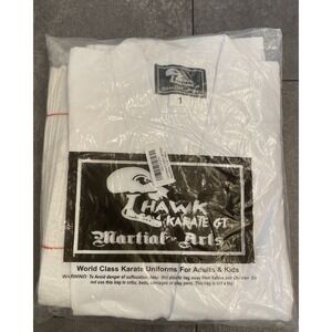 Hawk Sport Karate GI Uniform w/Belt Size 1 (4'6"/ 90lbs) Martial Arts New!